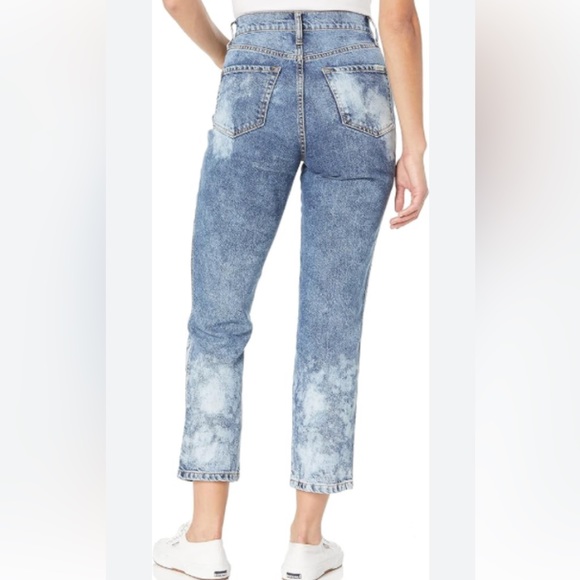 Ella Moss High Waist Straight Ankle Acid Wash Jeans - Picture 2 of 8